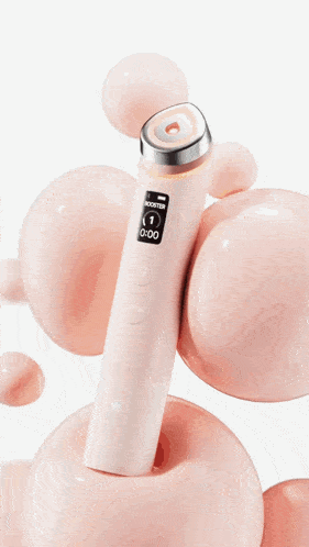 a pink device with a display that says ' booster ' on it