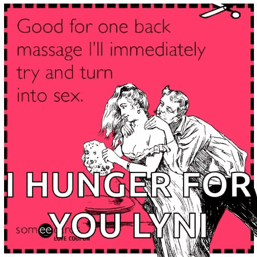 a cartoon of a man kissing a woman with the caption good for one back massage