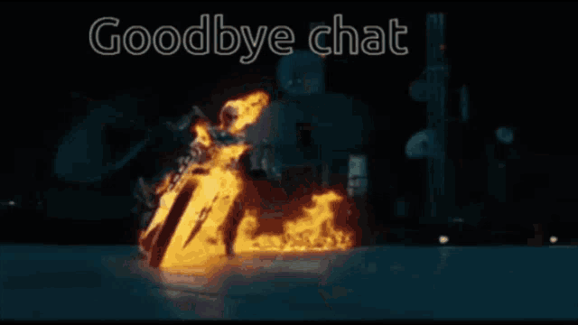a screen shot of a movie with the words goodbye chat