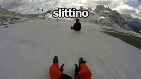 Slittino Slitta Slittare Neve Inverno Sport GIF - Sled To Sled Winter GIFs