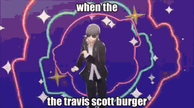 Persona4 Travis Scott Burger GIF - Persona4 Travis Scott Burger Travis Scott GIFs