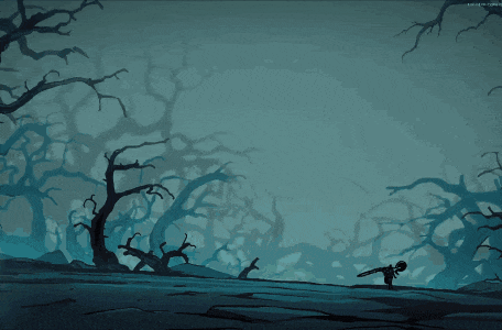 a computer screen shows a landscape with ice and trees and a screenshot of a video game