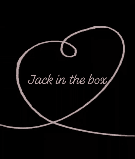 a black background with the words jack in the box written in white