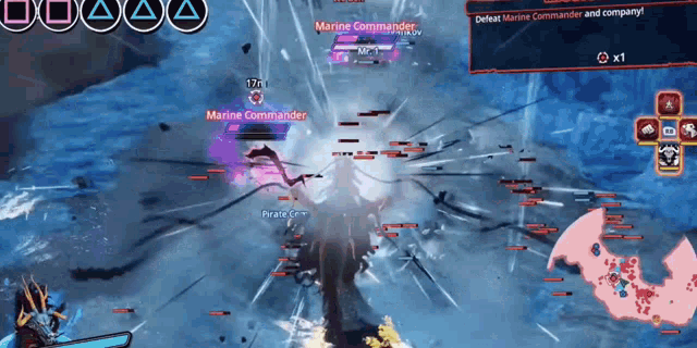 a screenshot of a video game shows a marine commander