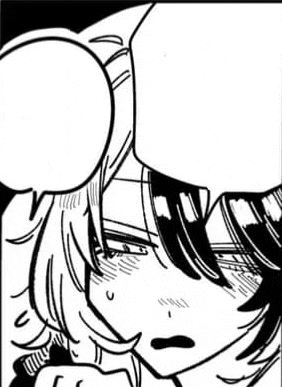 a black and white drawing of a woman with a speech bubble in her mouth .