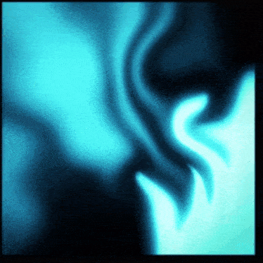 a blue and black background with a swirl