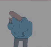 a cartoon character with a hot dog on his head is standing in the snow .