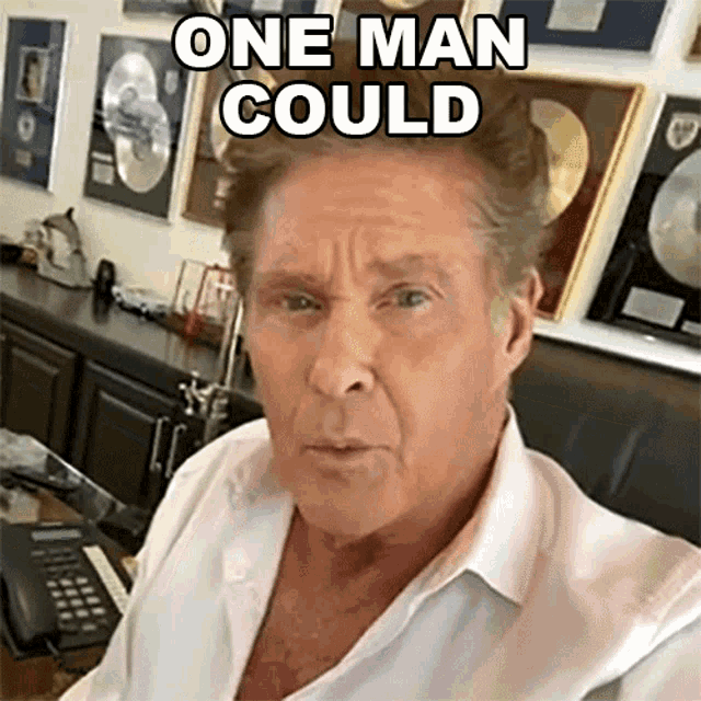 One Man Could Make A Difference David Hasselhoff GIF - One Man Could Make A Difference David Hasselhoff Cameo GIFs