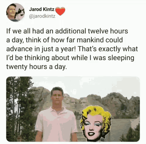 a tweet from jarod kintz shows a man and a woman