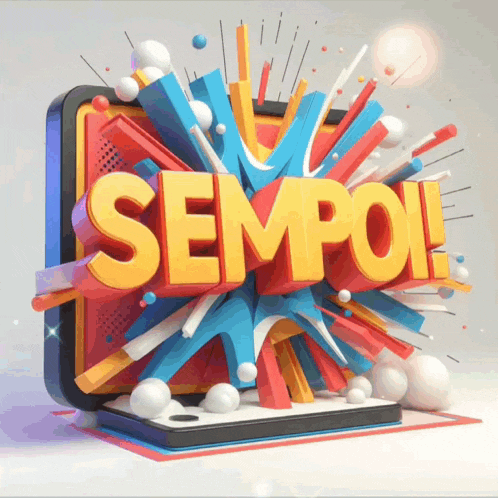 the word sempoi is surrounded by colorful objects