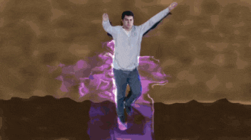 a pixelated image of a person laying on a bed