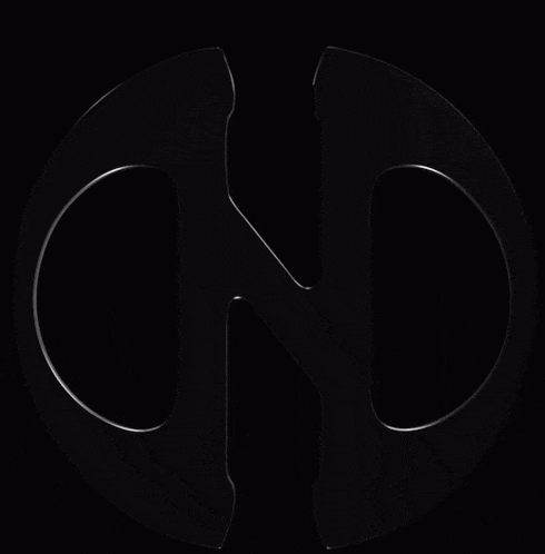 the letter n is cut in half in a circle
