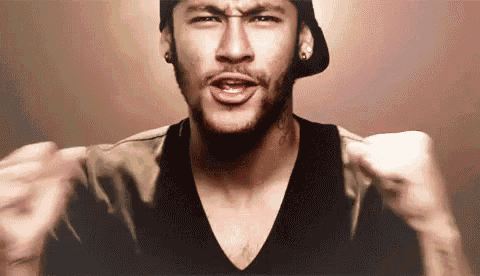 a man with a tattoo on his neck is wearing a black shirt and a hat