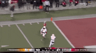 a football game between tennessee and ohio state is underway