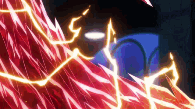 a close up of a person 's face with a glowing lightning bolt coming out of it .
