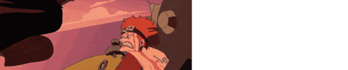 a cartoon drawing of a man with a tattoo on his arm that says ' g '