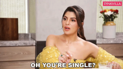 Oh Youre Single Jacqueline Fernandez GIF - Oh Youre Single Jacqueline Fernandez Pinkvilla GIFs