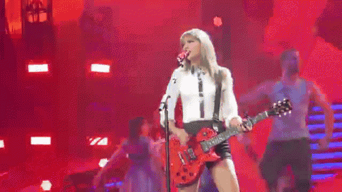 Red GIF - Taylor Swift Rocking Out Guitar GIFs