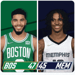 Boston Celtics (47) Vs. Memphis Grizzlies (45) Half-time Break GIF - Nba Basketball Nba 2021 GIFs