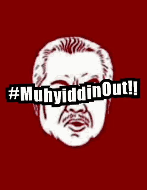 a poster with a man 's face and the words #muhviddinout
