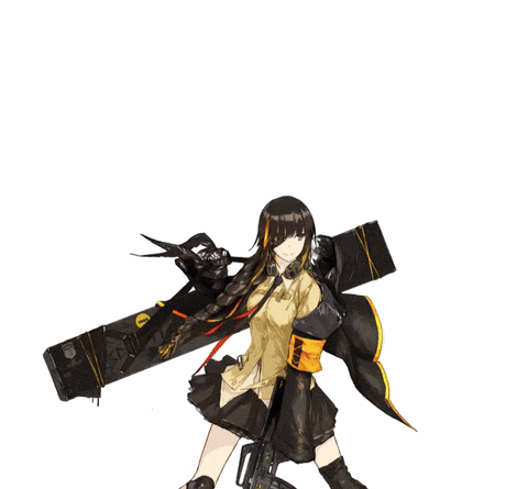 a girl with a gun and a bottle of jack daniels behind her head