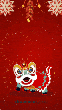 a poster that says happy chinese new year 2025 with a lion on it