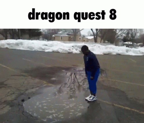 Dragon Quest Falling Into Water GIF - Dragon Quest Falling Into Water Water GIFs