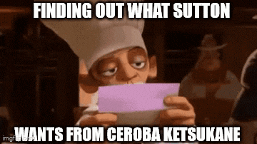 a cartoon chef is holding a piece of paper in front of his face and looking at it .
