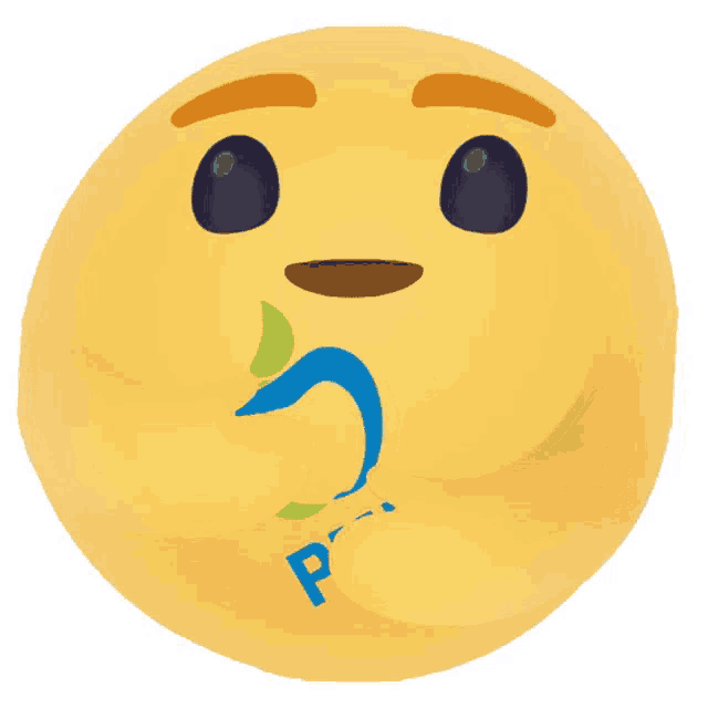 a yellow smiley face with a question mark on it