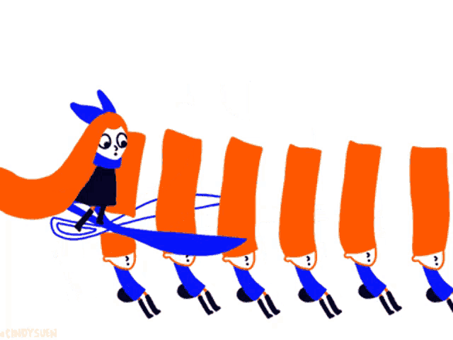 a cartoon drawing of a girl holding a blue object with the words " cindyson " on the bottom
