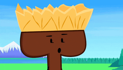 a cartoon character with a crown on his head looks surprised