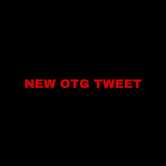 a black background with the words new otg tweet in red