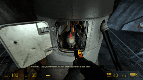 a screenshot of a video game shows a gnome and says " and gordon " at the top