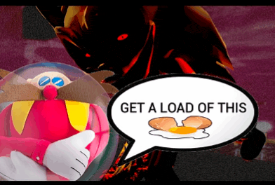 a speech bubble that says " get a load of this " next to a cartoon character