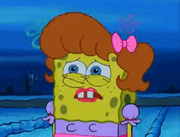 a cartoon of spongebob as a girl with the letter c on her chest