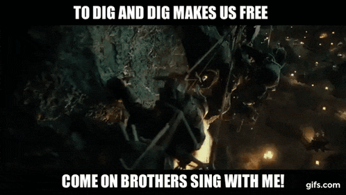 To Dig And Dig Makes Us Free Come On Brothers Sing With Me Diggy Diggy Hole GIF - To Dig And Dig Makes Us Free Come On Brothers Sing With Me To Dig And Dig Makes Us Free Come On Brothers Sing With Me GIFs