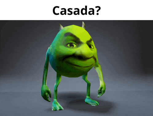 a picture of mike wazowski from monsters inc with the words casada below him
