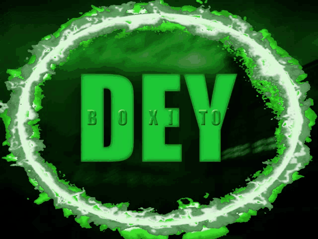 a green circle with the word dey in the center