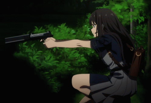 Lycoris Recoil Takina Anime Gun GIF - Lycoris Recoil Takina Anime Gun GIFs