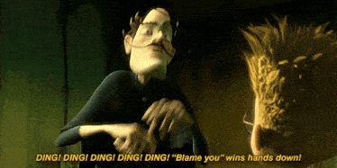 a cartoon character says " ding ding ding ding ding "