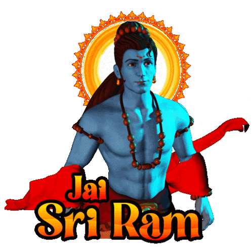 a picture of a shirtless man with the words jai sri ram above him