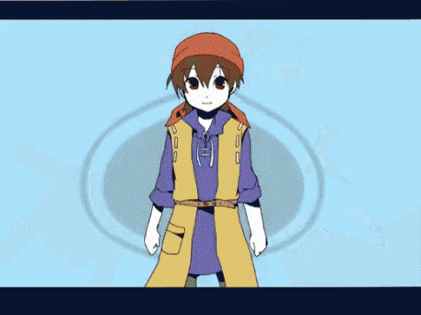 a cartoon drawing of a girl with a red hood
