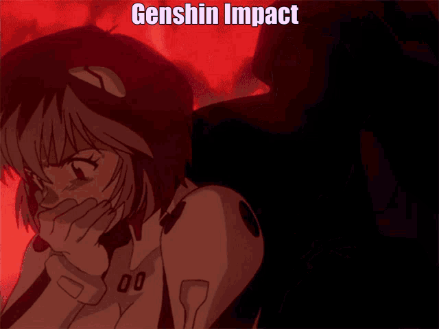 a picture of a girl with the words genshin impact written on it