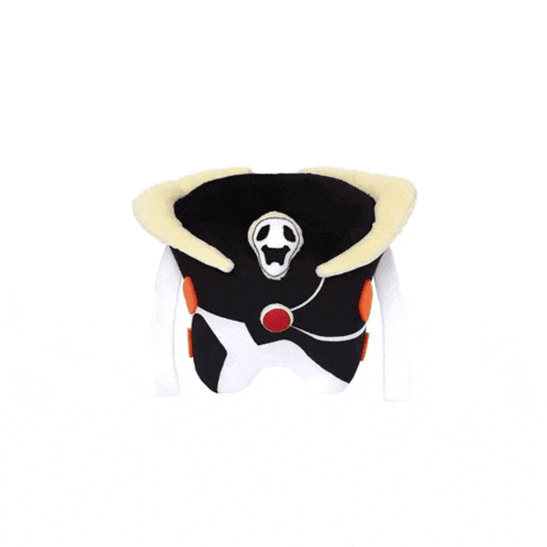 a black and white item with a smiley face on the front
