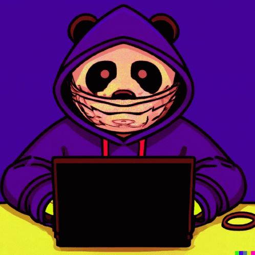Panda Hack Blue GIF - Panda Hack Blue GIFs