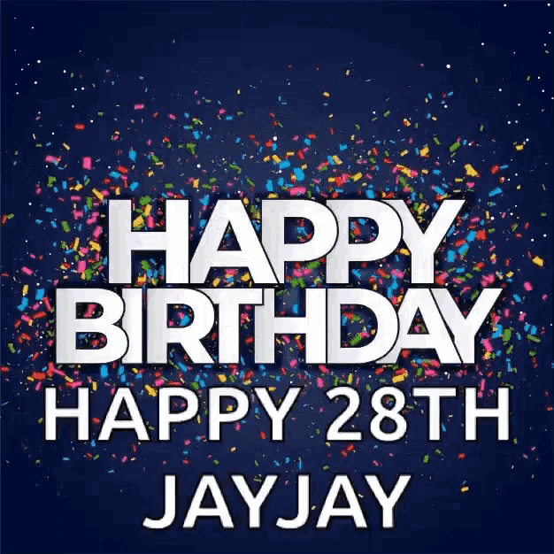 a birthday card that says happy birthday jayjay on it