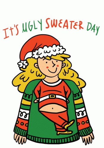 Ugly Sweater Day Christmas Sweater GIF