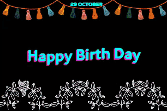 a greeting card that says happy birth day on it