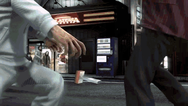 a video game scene with a store called latera