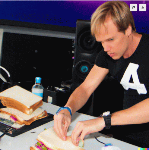 Armin Van Buuren Mixing GIF - Armin Van Buuren Mixing Sandwiches GIFs